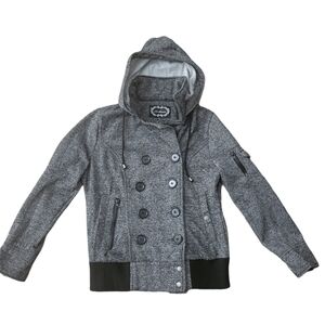 Ambiance Hooded Peacoat Style Jacket.